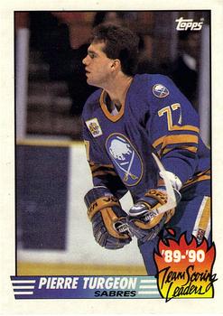 #20 Pierre Turgeon - Buffalo Sabres - 1990-91 Topps Hockey - Team Scoring Leaders