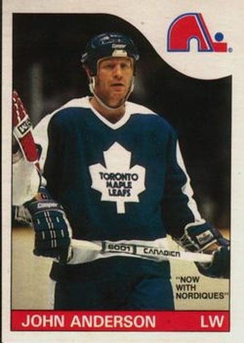 #20 John Anderson - Quebec Nordiques - 1985-86 O-Pee-Chee Hockey