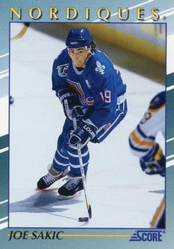 #20 Joe Sakic - Quebec Nordiques - 1992-93 Score Young Superstars Hockey