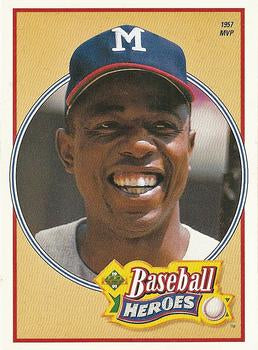 #20 Hank Aaron - Milwaukee Braves - 1991 Upper Deck Baseball - Baseball Heroes: Hank Aaron
