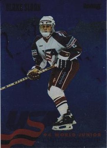 #20 Blake Sloan - USA - 1993-94 Donruss Hockey - 1994 World Junior Championship USA