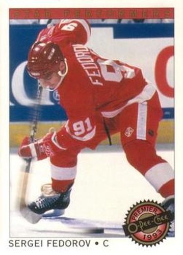 #20 Sergei Fedorov - Detroit Red Wings - 1992-93 O-Pee-Chee Premier Hockey - Star Performers