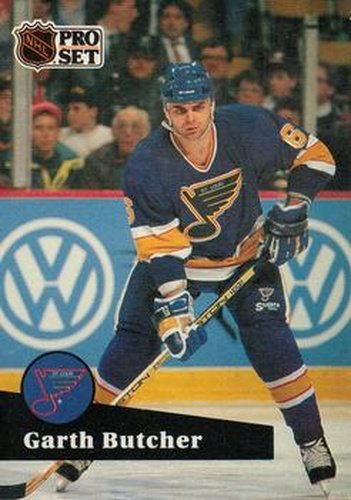#210 Garth Butcher - 1991-92 Pro Set Hockey