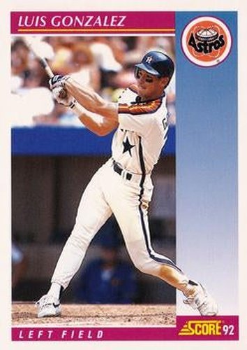 #210 Luis Gonzalez - Houston Astros - 1992 Score Baseball