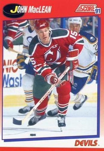 #210 John MacLean - New Jersey Devils - 1991-92 Score Canadian Bilingual Hockey