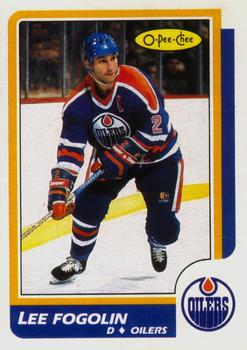 #210 Lee Fogolin - Edmonton Oilers - 1986-87 O-Pee-Chee Hockey