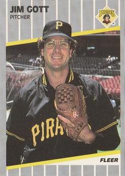 #210 Jim Gott - Pittsburgh Pirates - 1989 Fleer Baseball