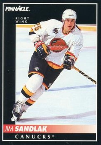#210 Jim Sandlak - Vancouver Canucks - 1992-93 Pinnacle Canadian Hockey