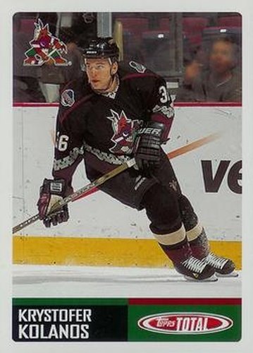 #210 Krystofer Kolanos - Phoenix Coyotes - 2002-03 Topps Total Hockey