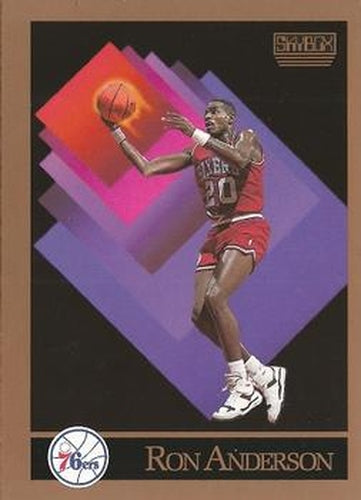 #210 Ron Anderson - Philadelphia 76ers - 1990-91 SkyBox Basketball
