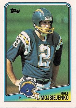 #210 Ralf Mojsiejenko - San Diego Chargers - 1988 Topps Football