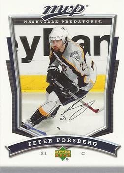 #210 Peter Forsberg - Nashville Predators - 2007-08 Upper Deck MVP Hockey