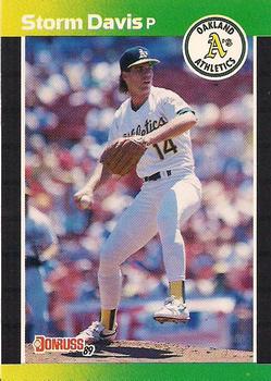 #210 Storm Davis - Oakland Athletics - 1989 Donruss Baseball