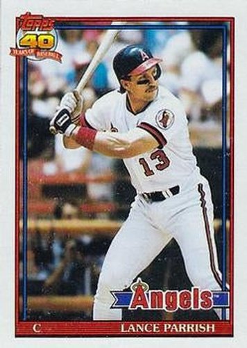 #210 Lance Parrish - California Angels - 1991 Topps Baseball