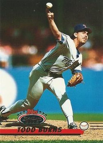 #210 Todd Burns - Texas Rangers - 1993 Stadium Club Baseball