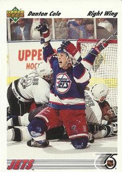 #210 Danton Cole - Winnipeg Jets - 1991-92 Upper Deck Hockey