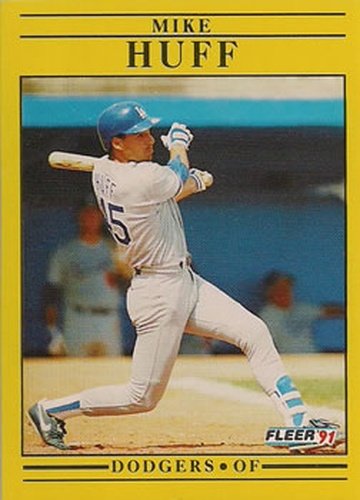 #210 Mike Huff - Los Angeles Dodgers - 1991 Fleer Baseball