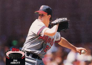 #210 Jim Abbott - California Angels - 1992 Stadium Club Baseball