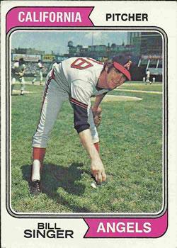 #210 Bill Singer - California Angels - 1974 Topps Baseball