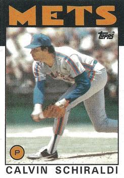 #210 Calvin Schiraldi - New York Mets - 1986 Topps Baseball