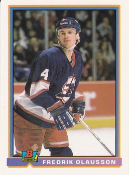 #210 Fredrik Olausson - Winnipeg Jets - 1991-92 Bowman Hockey