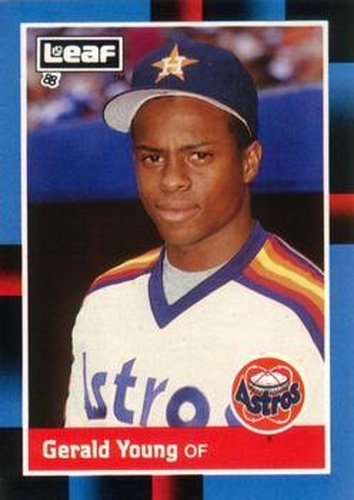#210 Gerald Young - Houston Astros - 1988 Leaf Baseball