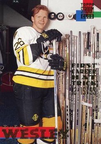 #210 Glen Wesley - Boston Bruins - 1994-95 Stadium Club Hockey
