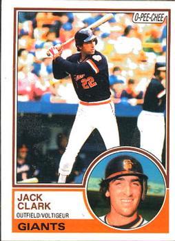 #210 Jack Clark - San Francisco Giants - 1983 O-Pee-Chee Baseball