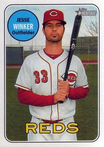 #210 Jesse Winker - Cincinnati Reds - 2018 Topps Heritage Baseball