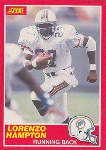 #210 Lorenzo Hampton - Miami Dolphins - 1989 Score Football