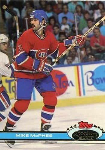 #210 Mike McPhee - Montreal Canadiens - 1991-92 Stadium Club Hockey
