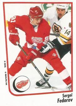 #210 Sergei Fedorov - Detroit Red Wings - 1994-95 Panini Hockey Stickers