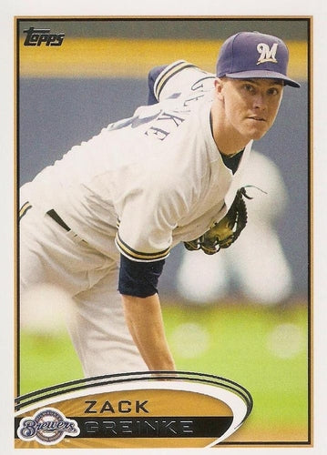 #210 Zack Greinke - Milwaukee Brewers - 2012 Topps Baseball