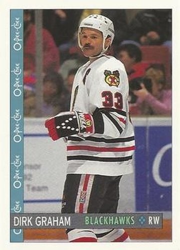 #210 Dirk Graham - Chicago Blackhawks - 1992-93 O-Pee-Chee Hockey