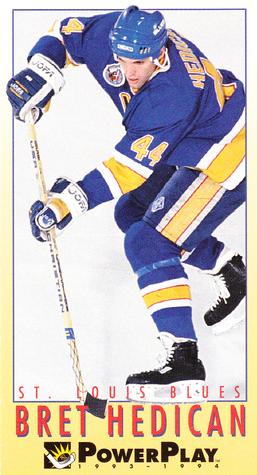 #210 Bret Hedican - St. Louis Blues - 1993-94 Fleer PowerPlay Hockey