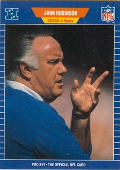 #210 John Robinson - Los Angeles Rams - 1989 Pro Set Football