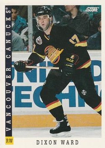 #210 Dixon Ward - Vancouver Canucks - 1993-94 Score Canadian Hockey