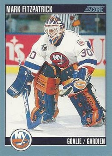 #210 Mark Fitzpatrick - New York Islanders - 1992-93 Score Canadian Hockey