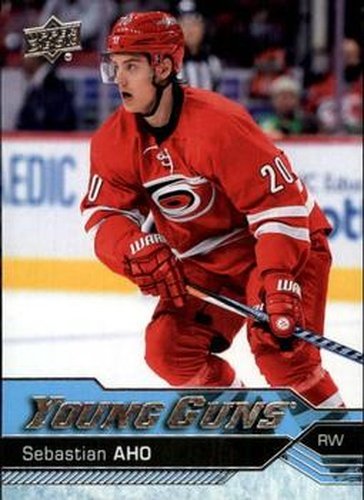 #210 Sebastian Aho - Carolina Hurricanes - 2016-17 Upper Deck Hockey