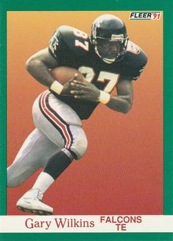 #211 Gary Wilkins - Atlanta Falcons - 1991 Fleer Football