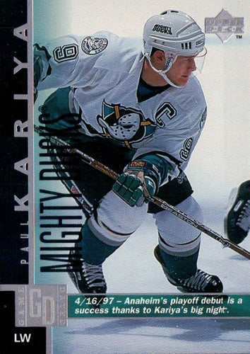 #211 Paul Kariya - Anaheim Mighty Ducks - 1997-98 Upper Deck Hockey