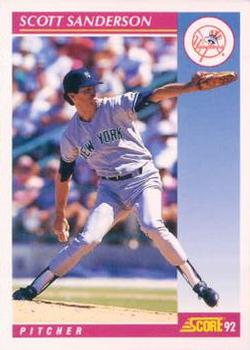#211 Scott Sanderson - New York Yankees - 1992 Score Baseball