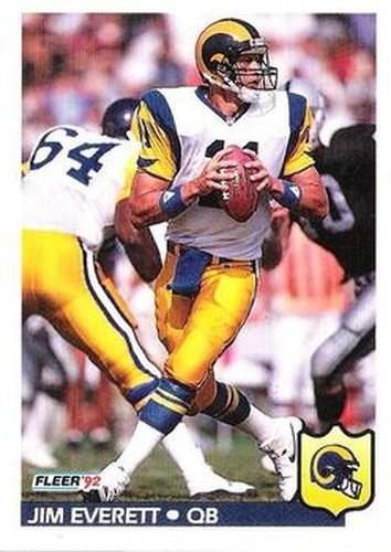 #211 Jim Everett - Los Angeles Rams - 1992 Fleer Football