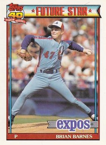 #211 Brian Barnes - Montreal Expos - 1991 O-Pee-Chee Baseball