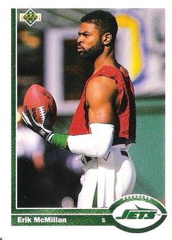 #211 Erik McMillan - New York Jets - 1991 Upper Deck Football