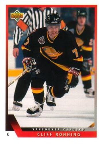 #211 Cliff Ronning - Vancouver Canucks - 1993-94 Upper Deck Hockey