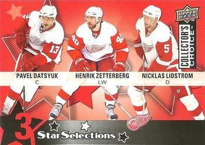#211 Henrik Zetterberg / Nicklas Lidstrom / Pavel Datsyuk - Detroit Red Wings - 2009-10 Collector's Choice Hockey