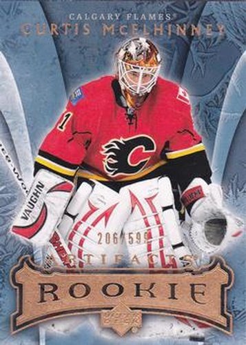 #211 Curtis McElhinney - Calgary Flames - 2007-08 Upper Deck Artifacts Hockey