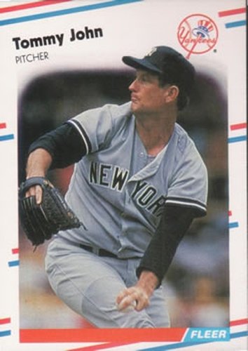 #211 Tommy John - New York Yankees - 1988 Fleer Baseball
