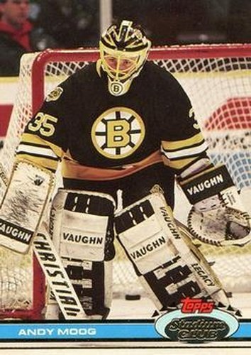 #211 Andy Moog - Boston Bruins - 1991-92 Stadium Club Hockey